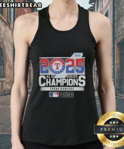 Top Texas Rangers 2025 ALDS Champions tank top featuring team logo and vibrant design for MLB fans.
