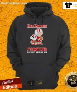 Top Texas Tech Red Raiders Charlie Brown Cartoon Forever Hoodie showcasing school spirit and playful design.