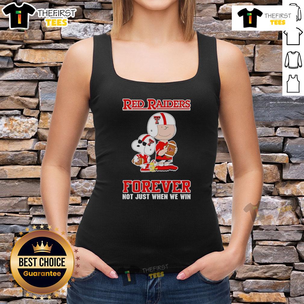 Top Texas Tech Red Raiders Charlie Brown Cartoon Forever Tank Top Top Texas Tech Red Raiders Charlie Brown cartoon tank top featuring fun graphics and team colors for fans.