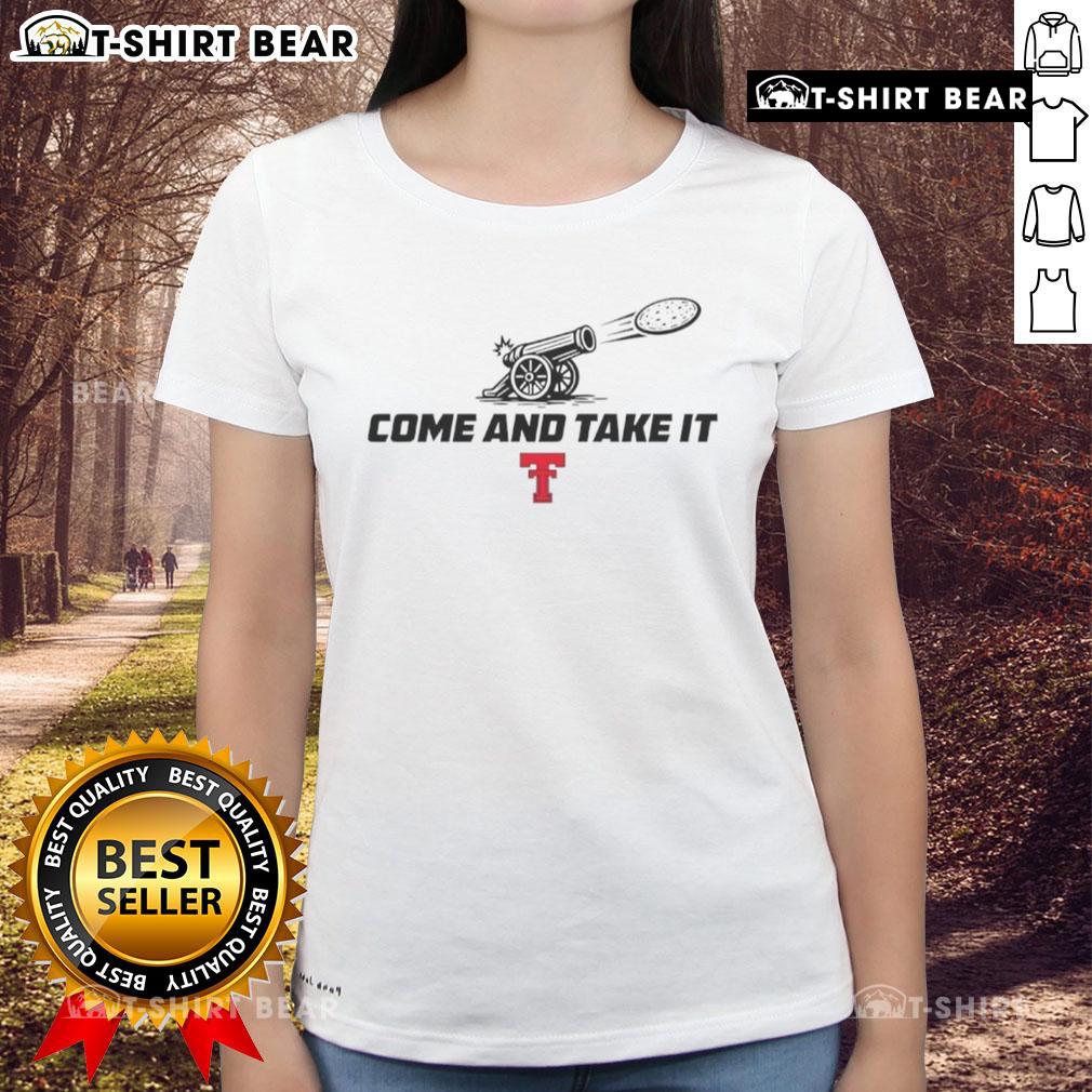 Top Texas Tech Red Raiders Football Come And Take It Tortilla Ladies Tee Texas Tech Red Raiders Football 'Come and Take It' Tortilla Ladies Tee featuring a vibrant design for fans.