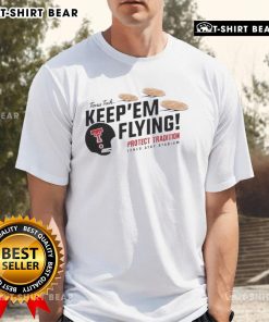 Alt Text: Texas Tech Red Raiders Football Keep 'Em Flying Flour Bomb Tortilla T-Shirt featuring bold team graphics and vibrant colors.