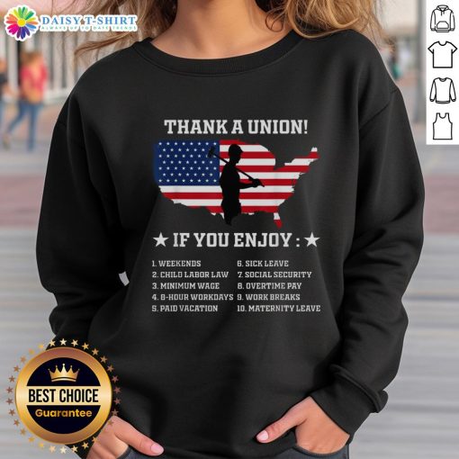 Alt Text: Pro-labor rights American worker sweatshirt featuring union pride, perfect for showing support for workers' rights.