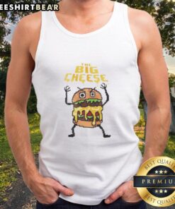 8-bit graphic tank top featuring a fun, oversized cheeseburger design, perfect for food lovers and retro gaming fans.