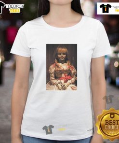 Top-The-Conjuring-Last-Rites-Annabelle-Ladies-Tee featuring a stylish design inspired by The Conjuring series.