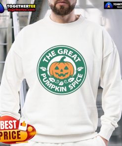 Cozy Top The Great Pumpkin Spice Sweatshirt, perfect for autumn and celebrating the pumpkin spice season.