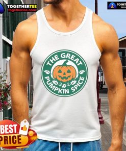 Stylish Top The Great Pumpkin Spice Tank Top featuring autumn-themed design, perfect for fall fashion and cozy vibes.