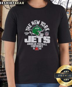 Top the New York Jets Gotham City 1959 American Football Conference helmet on a ladies tee, perfect for fans and collectors.