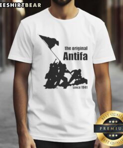 Top The Original Antifa Since 1941 T-Shirt featuring bold graphics and a vintage design, perfect for activism and casual wear.