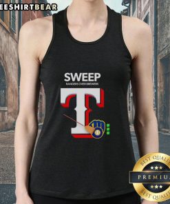 Top the Rangers sweep the MLB best Brewers tank top featuring vibrant team colors and a stylish design for fans.