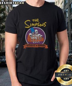 Top The Simpsons Treehouse Of Horror T-Shirt featuring iconic Halloween designs and vibrant colors for fans.