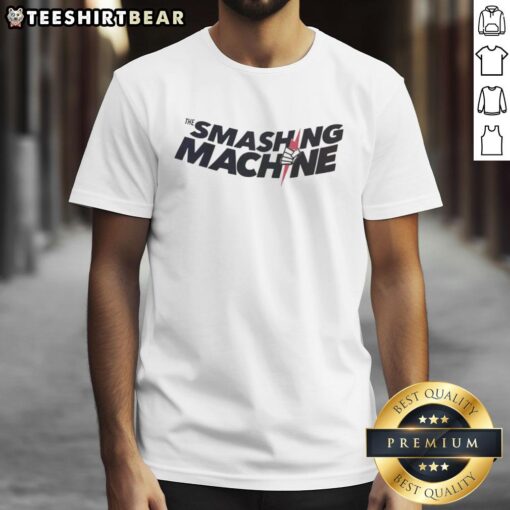 Top The Smashing Machine T-Shirt featuring a bold graphic design and vibrant colors, perfect for fans of unique apparel.