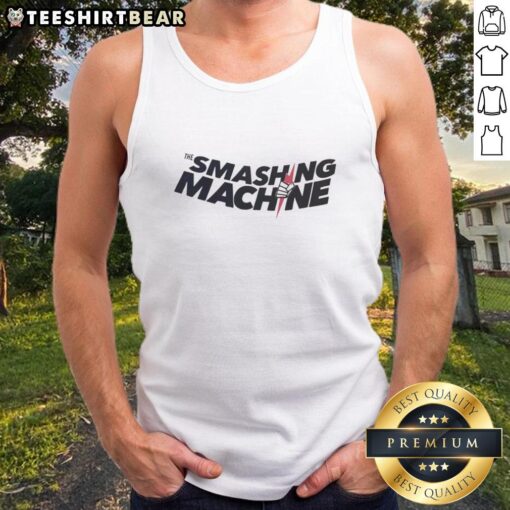 Stylish Top The Smashing Machine tank top featuring a bold graphic design, perfect for casual wear and music lovers.