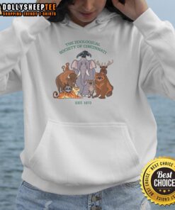 Cozy Top-The-Zoological-Society-Toons hoodie featuring playful animal designs, perfect for wildlife enthusiasts.