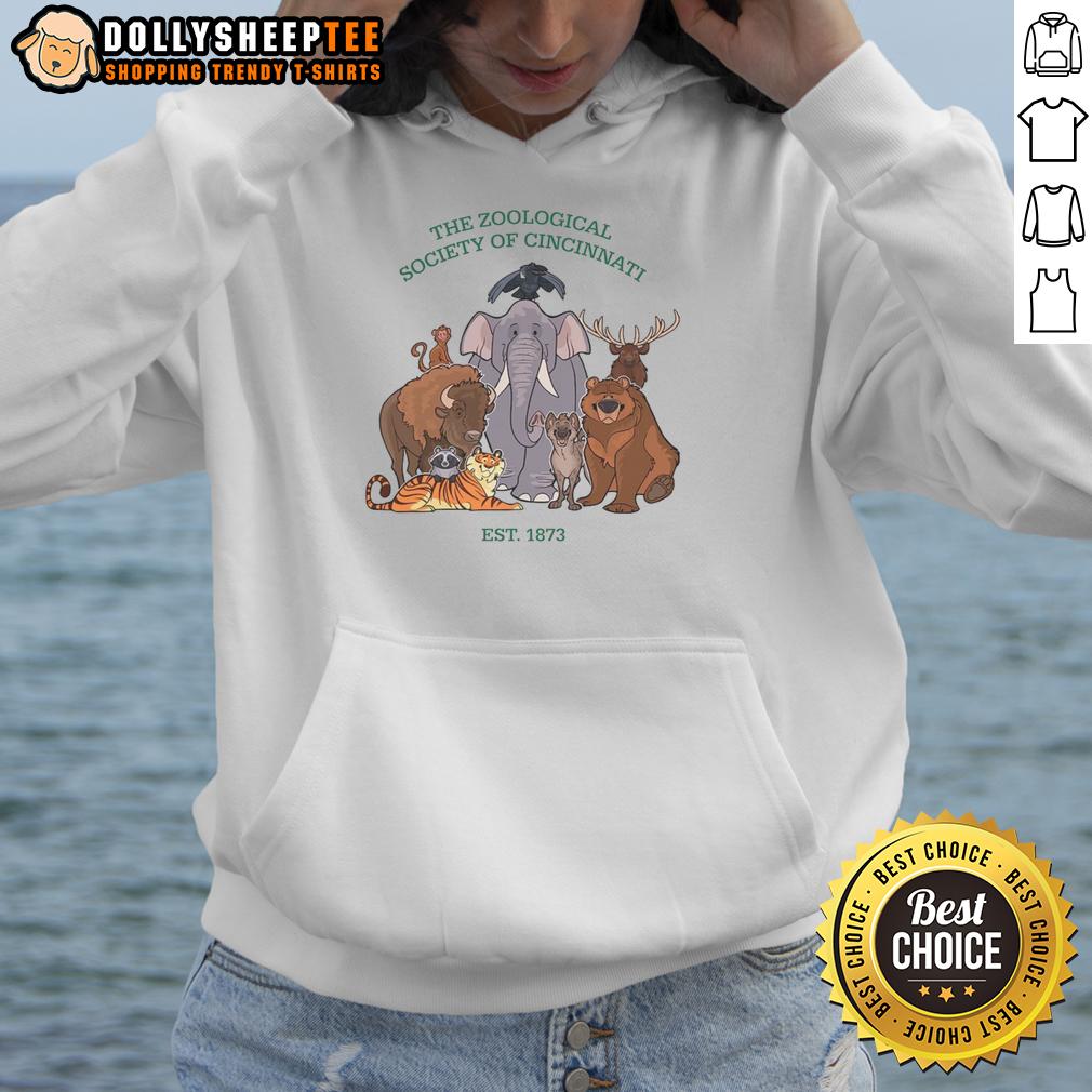 Top The Zoological Society Toons Hoodie Cozy Top-The-Zoological-Society-Toons hoodie featuring playful animal designs, perfect for wildlife enthusiasts.