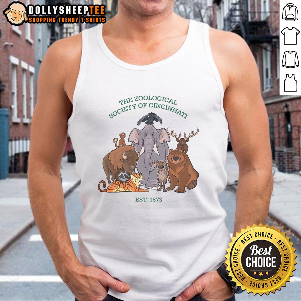 Top The Zoological Society Toons Tank Top Top The Zoological Society Toons Tank Top featuring vibrant animal graphics, perfect for casual outings and wildlife lovers.
