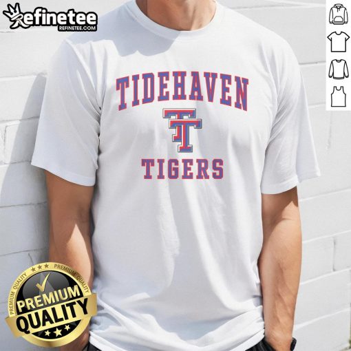 Top Tidehaven Tigers T-Shirt featuring vibrant team colors and logo, perfect for fans and supporters of Tidehaven Tigers.