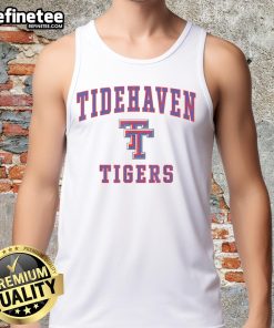 Alt Text: Stylish Top Tidehaven Tigers tank top featuring vibrant colors and a sporty design, perfect for game day or casual wear.