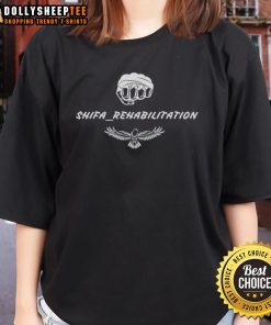 Alt Text: Top Tony Ferguson Shifa Rehabilitation Ladies Tee featuring a stylish design for women supporting recovery and wellness.