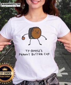 Top Ty Reese's Peanut Butter Cup Pacers Player Pun Ladies Tee featuring a fun design for basketball and snack lovers.
