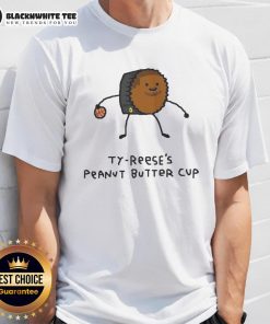 Top Ty-Reese's Peanut Butter Cup Pacers Player Pun T-Shirt featuring a fun basketball graphic and colorful design.