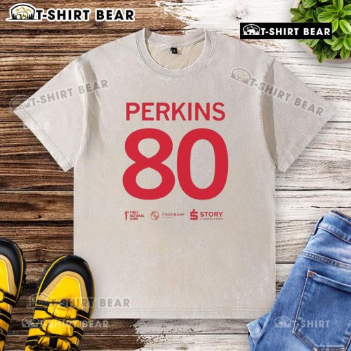 Alt Text: Top Tyler Perkins 80 Washed T-Shirt in soft cotton, featuring a relaxed fit and vintage-inspired design, perfect for casual wear.