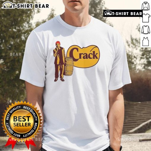 Alt Text: Top Tyrone Biggums Crack Barrel Cracker Logo T-Shirt featuring iconic design and vibrant colors for fans.