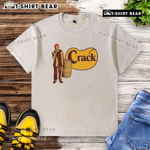 Alt Text: Top Tyrone Biggums Crack Barrel Cracker logo washed t-shirt in casual style, perfect for fans of Chappelle's Show.