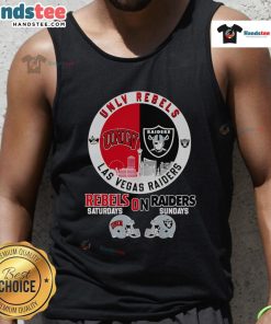 Top UNLV Rebels and Las Vegas Raiders Skyline Tank Top showcasing team pride for game days in vibrant colors.