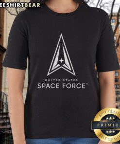 Top USSF United States Space Force Always Above Ladies Tee featuring a stylish design and comfortable fit for space enthusiasts.