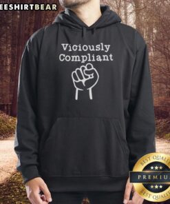Stylish Top Viciously Compliant Redhand Hoodie featuring a bold design, perfect for casual wear and street fashion.