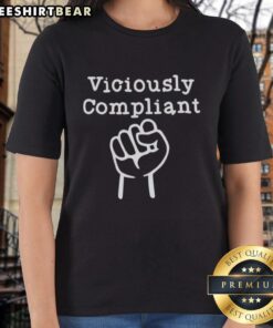 Viciously Compliant Redhand Ladies Tee featuring a stylish design, perfect for casual wear and fashion-forward outfits.