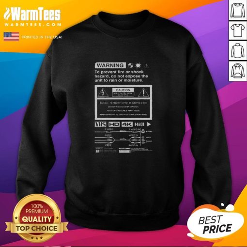 Top Video-20XX VCR Danger Sweatshirt featuring retro design and vibrant colors, perfect for vintage fashion enthusiasts.