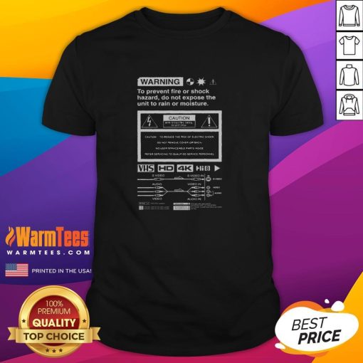 Top Video-20Xx VCR Danger T-Shirt featuring a retro design and bold graphics for vintage video enthusiasts.