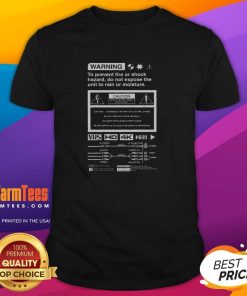 Top Video-20Xx VCR Danger T-Shirt featuring a retro design and bold graphics for vintage video enthusiasts.