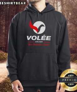 Top Volee Airlines logo hoodie showcasing stylish design for travel enthusiasts. Your destination awaits!