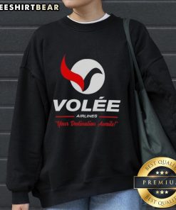 Top Volee Airlines logo sweatshirt featuring stylish design, perfect for travel enthusiasts. Your destination awaits!