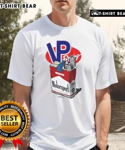 Alt Text: Top VP Racing Motorsport T-Shirt featuring bold logo and vibrant design, perfect for racing enthusiasts and fans.