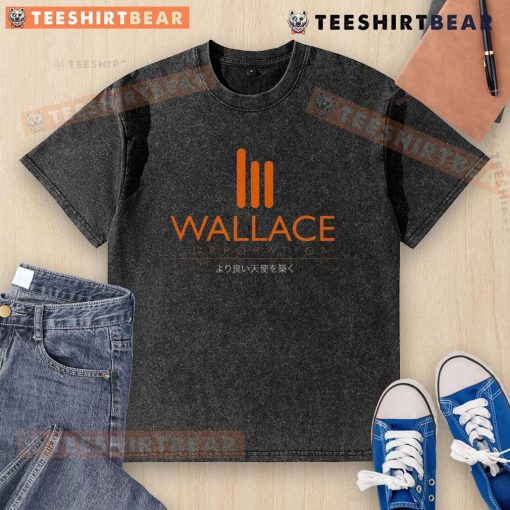 Top Wallace Corporation washed t-shirt in soft cotton, featuring a relaxed fit and stylish design for casual wear.
