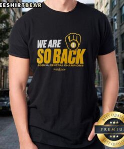 Top view of Milwaukee Brewers 2025 NL Central Champions postseason T-shirt, celebrating their triumphant season.