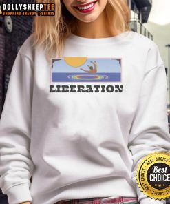 Cozy sweatshirt featuring 'Top What Happened The Day After Liberation' design, perfect for casual wear and expressing freedom.