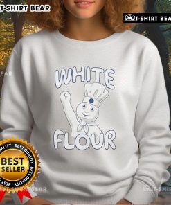 Cozy Top White Flour Pillsbury Doughboy sweatshirt featuring a playful design of the iconic mascot for baking enthusiasts.