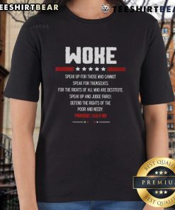 Top Woke Speak Up for Those Who Cannot Speak for Themselves Ladies Tee showcasing a stylish, empowering graphic design.
