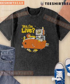 Top Year I'm Live washed t-shirt in soft cotton, featuring a trendy design perfect for casual outfits.