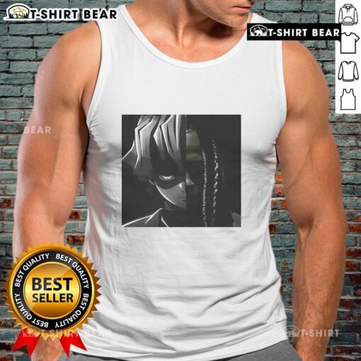 Awesome Zenitsu X Von Big Face Tank Top featuring vibrant colors and bold graphics, perfect for anime fans.
