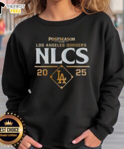 Alt Text: Stylish Los Angeles Dodgers NLCS 2025 sweatshirt, perfect for postseason fans and showcasing team spirit.