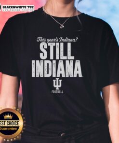Awesome Indiana Hoosiers Football ladies tee showcasing team pride and style for the 2023 season.