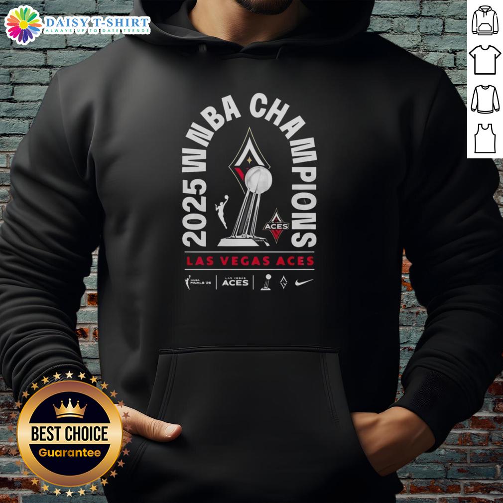 Awesome 2025 Wnba Champions Las Vegas Aces Trophy Hoodie