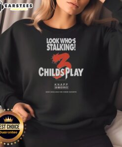 Official Chucky Child's Play 3 sweatshirt featuring Halloween characters, perfect for fans of horror and vintage movie apparel.