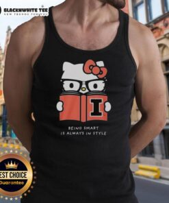 Alt Text: Official Dave Portnoy Illinois Hello Kitty tank top featuring Being Smart Is Always In Style slogan for trendy fashion.