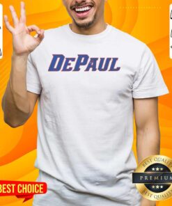 Premium Depaul Blue Demons Grit Wordmark T-Shirt